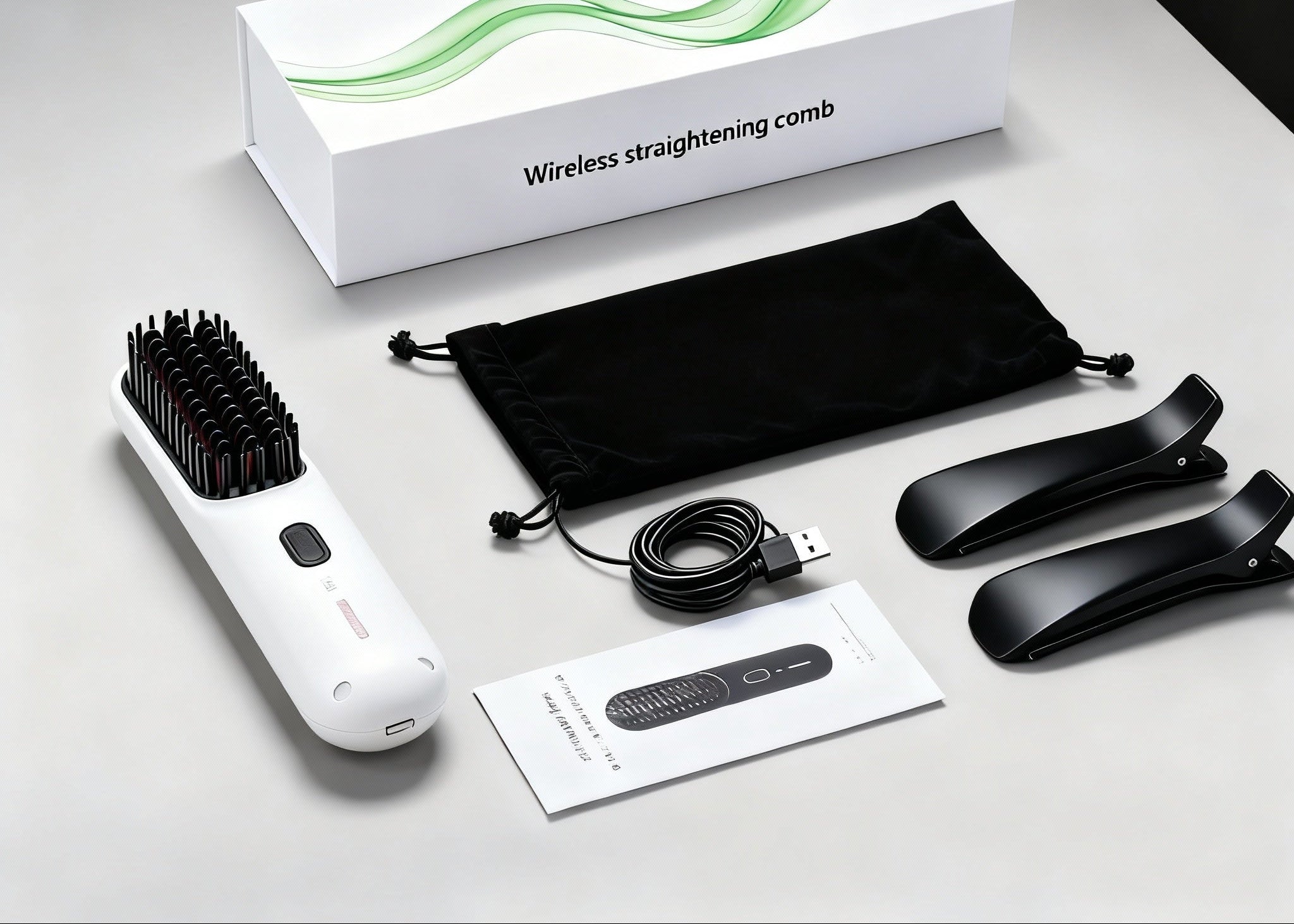 Mini brosse chauffante sans fil