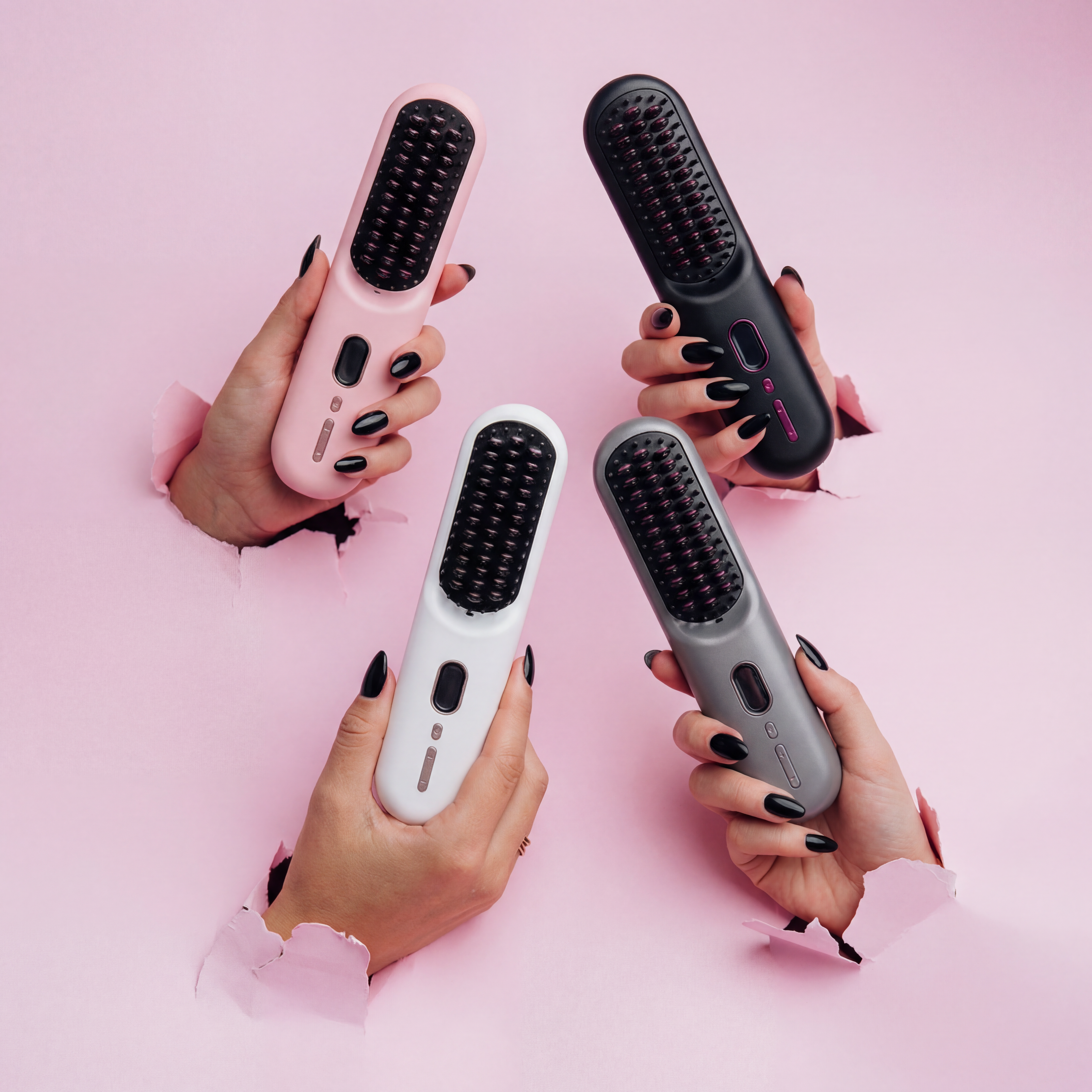 Mini brosse chauffante ionique portable - Retouches rapides l