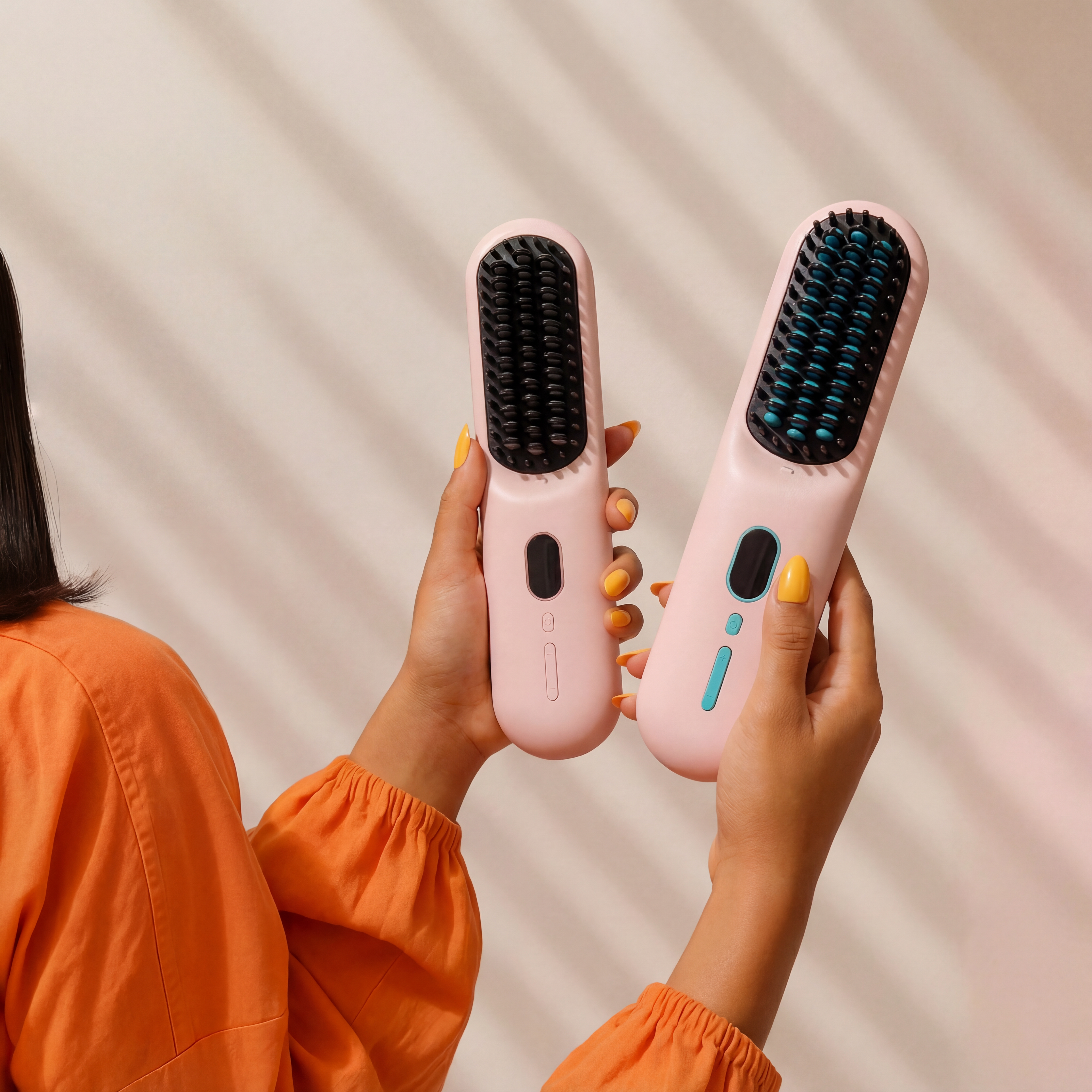 Mini brosse chauffante ionique portable - Retouches rapides l